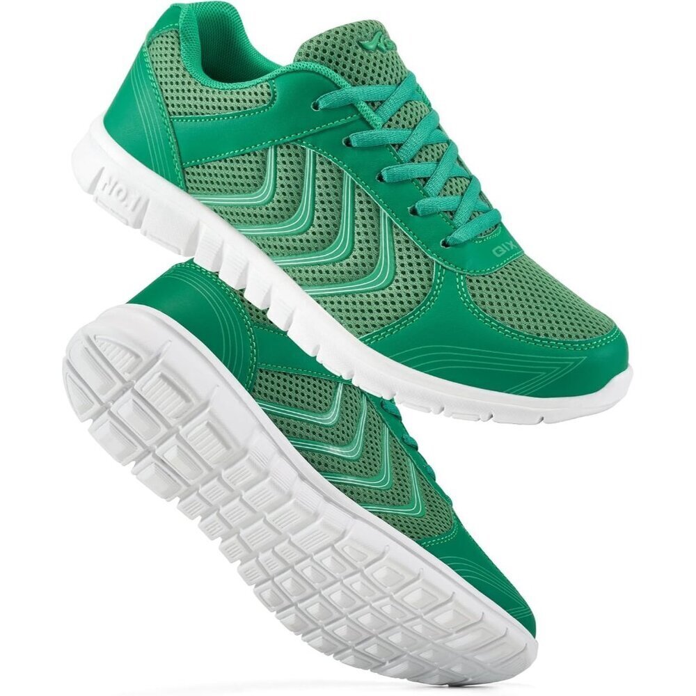 Women Running Shoes Slip On Walking Non Slip Comfortable Fashion Tennis Green